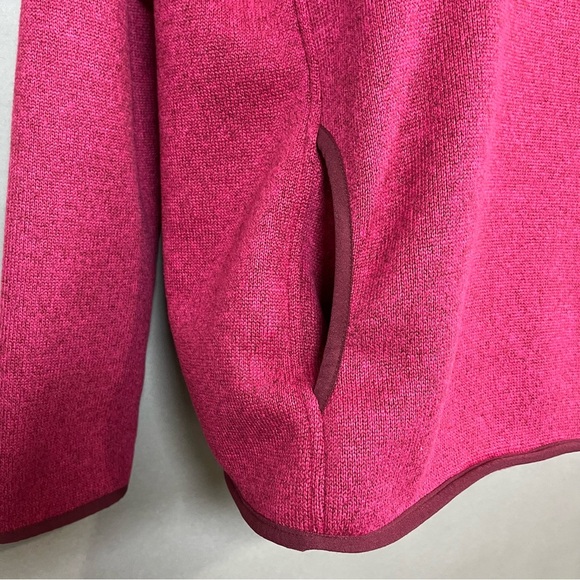 Eddie Bauer Pink Fleece Pullover Snap Neck Ling Sleeve Jacket - Picture 5 of 15